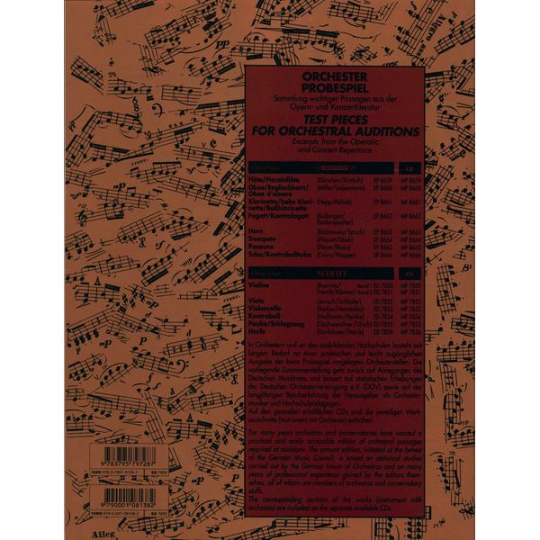 Schott Orchester Probespiel Violin