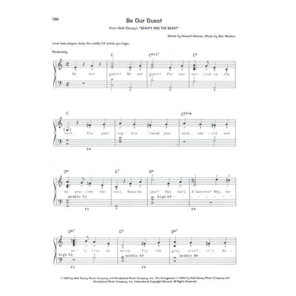 Hal Leonard 76 Disney Songs For The Harp