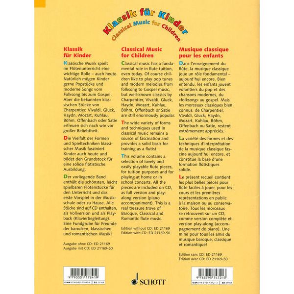Schott Klassik für Kinder Flute