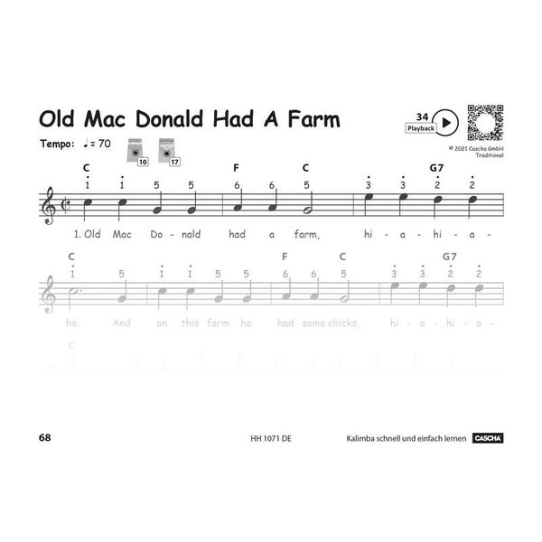 Hage Musikverlag Kalimba schnell und einfach