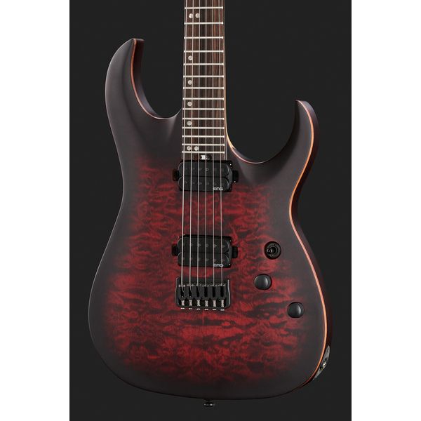 Harley Benton Amarok-6 BKRD Quilted Burst