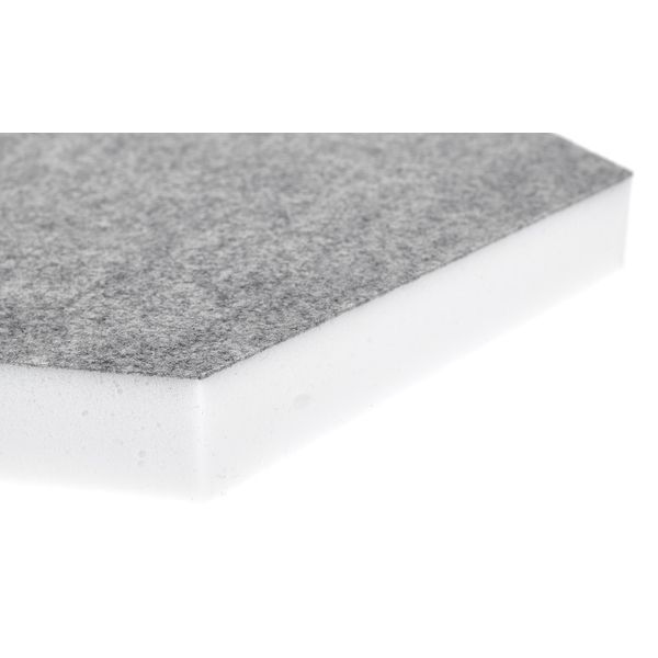 t.akustik Hexagon Melamine Light Grey 25