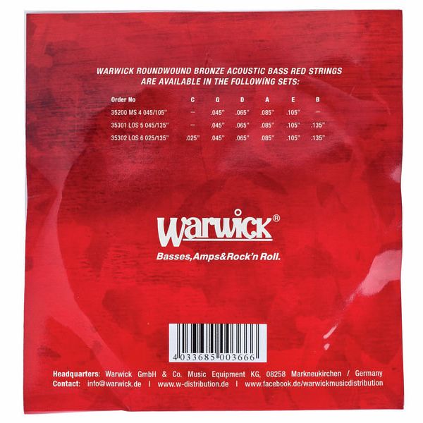 Warwick Acoustic Bass 5 Bronze 35301