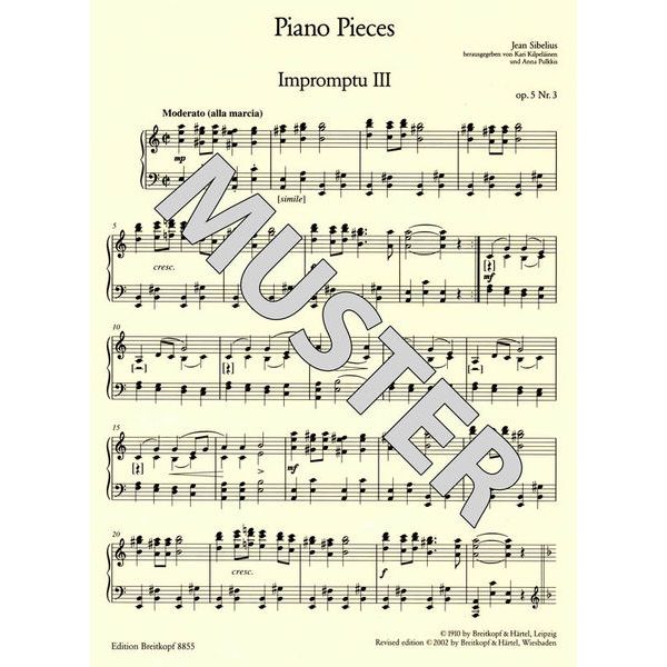 Breitkopf & Hrtel Sibelius Piano Pieces