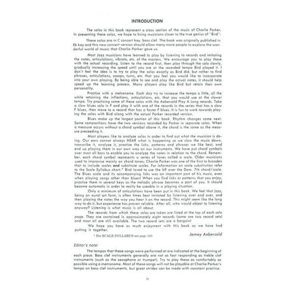 Atlantic Music Charlie Parker Omnibook BC