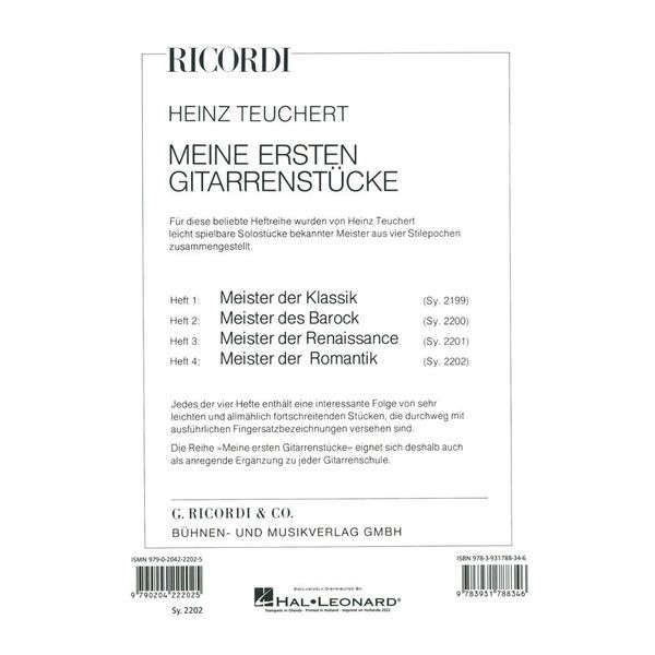 Ricordi Meine ersten Gitarrenstücke 4