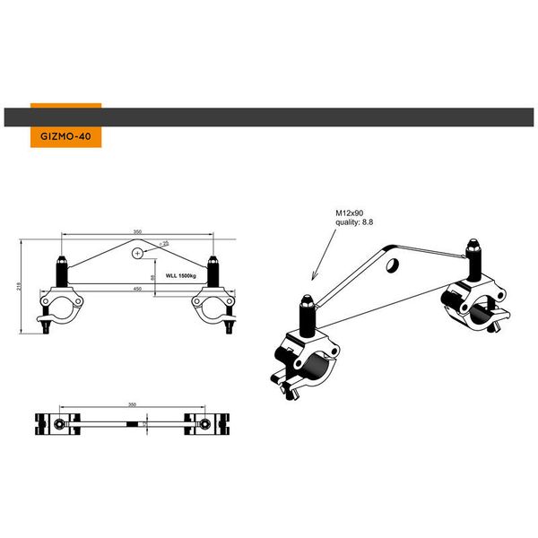 Global Truss Gizmo F43/F44 750kg Galvanized