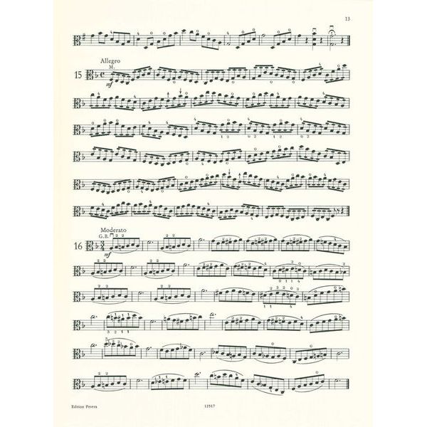 Edition Peters Wohlfahrt 60 Etüden Viola