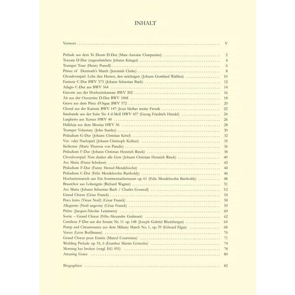 Brenreiter Orgelmusik zu Trauungen