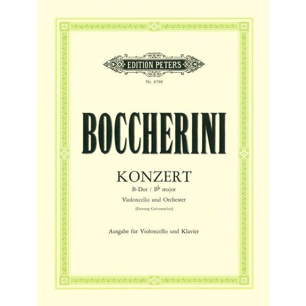 Edition Peters Boccherini Cellokonzert B-Dur