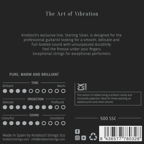 Knobloch Strings Pure Sterling Silver Carbon500