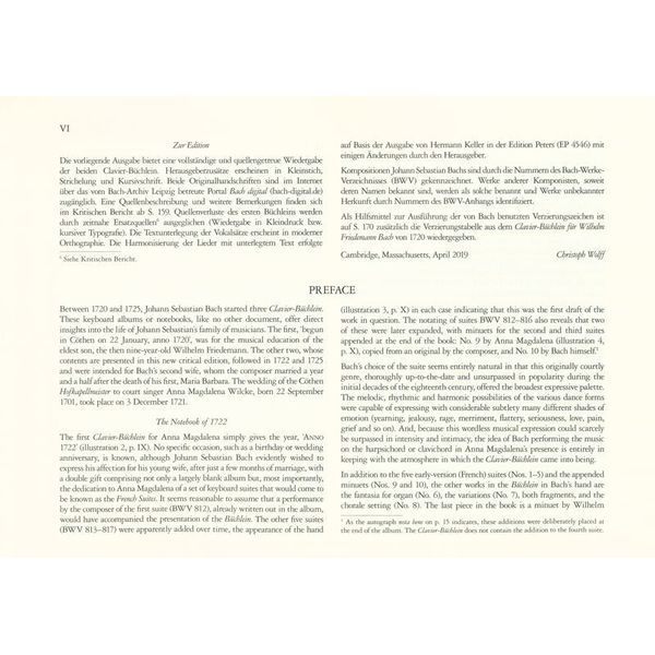 Edition Peters Clavier-Büchlein Anna Magdalen