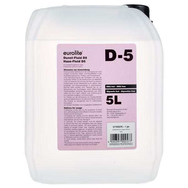 Eurolite D-5 Hazer-Fluid 5L Oil Based