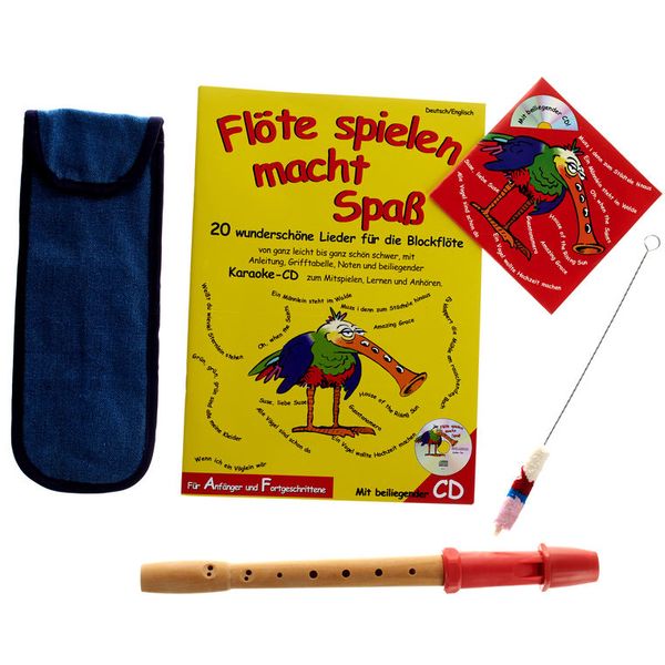 Streetlife Music Soprano Recorder Set Red