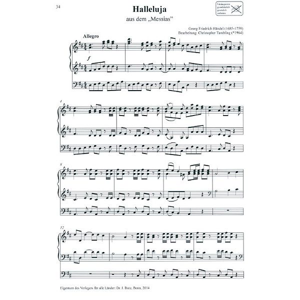 Dr. J. Butz Musikverlag Best Loved Melodies 2 Organ