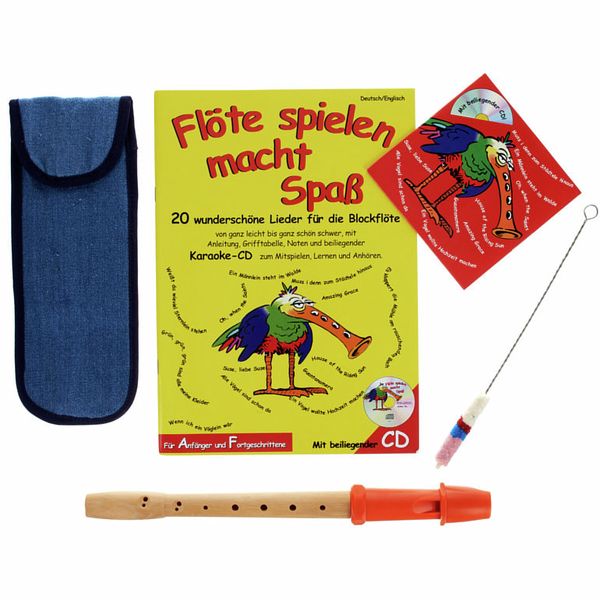 Streetlife Music Soprano Recorder Set Orange