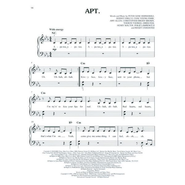 Hal Leonard Popular Sheet Music 2020s