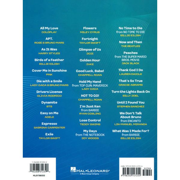 Hal Leonard Popular Sheet Music 2020s