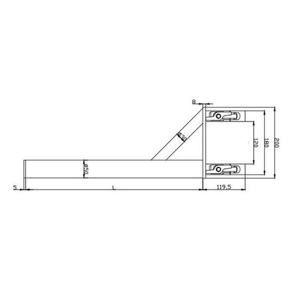 Duratruss 31/2 Selflock Boom Arm Black