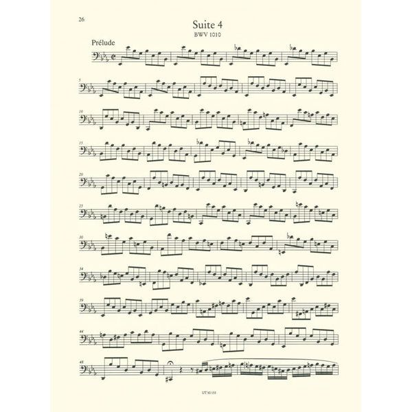Wiener Urtext Edition Bach Suiten for Violoncello