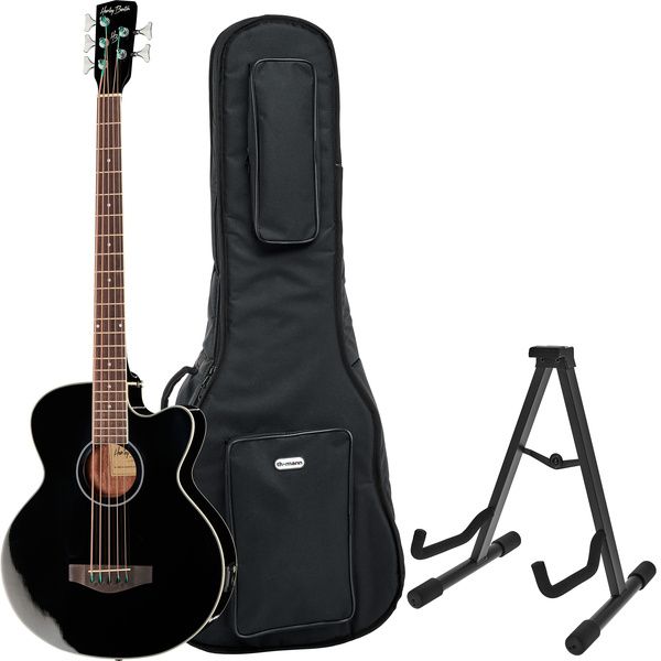 Harley Benton B-35BK Acoustic Bass Bundle
