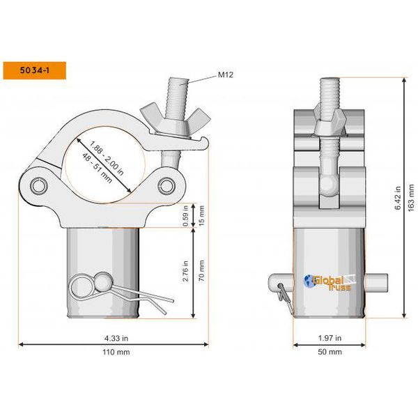 Global Truss 5034-1 Half Coupler