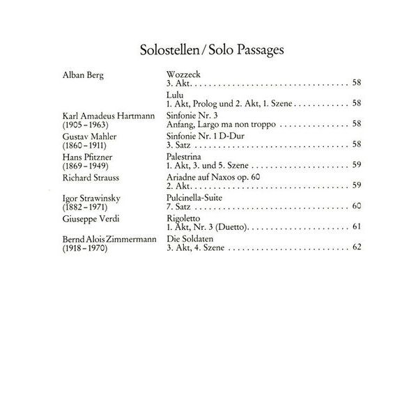 Schott Orchester Probespiel DoubleBas