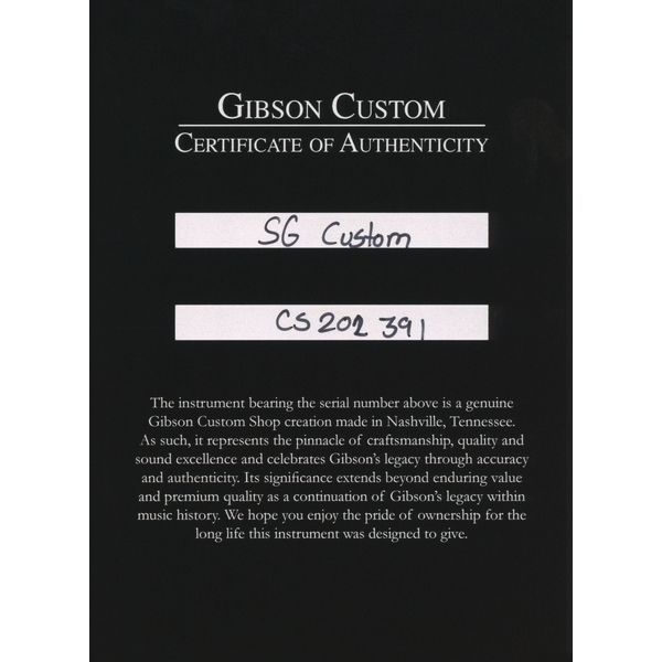 Gibson SG Custom EB GH