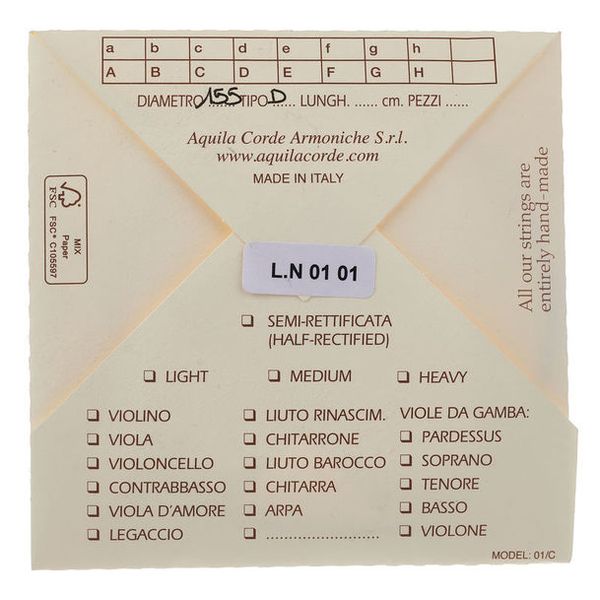 Aquila 155D Wound Nylgut Lute String