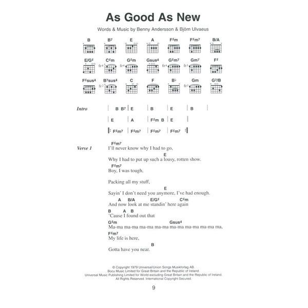 Wise Publications Little Black Book Abba