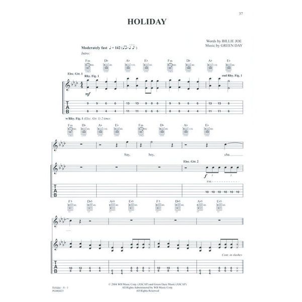 Alfred Music Publishing Green Day American Idiot