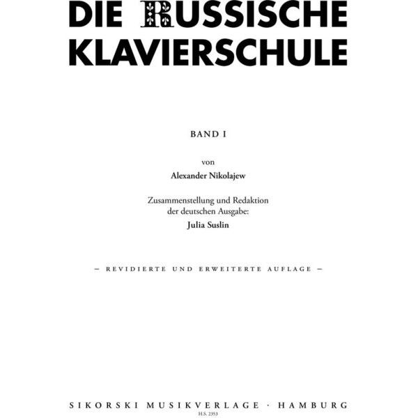 Sikorski Musikverlage Russische Klavierschule 1