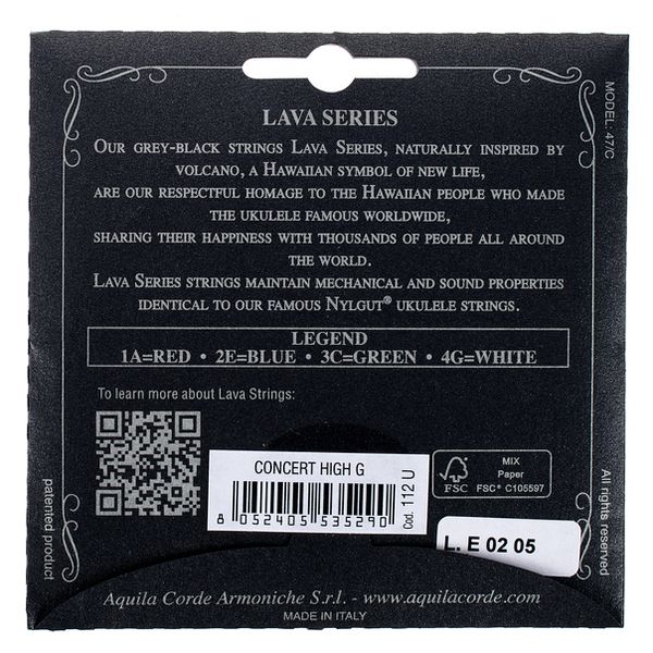 Aquila 112U Lava Concert Ukulele
