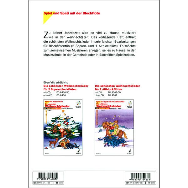 Schott Schönste Weihnachts Rec SSA