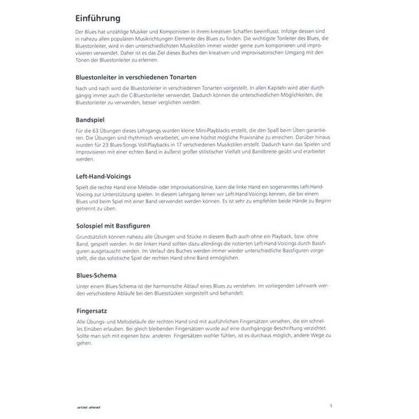 Artist Ahead Musikverlag Die Schule für Blues-Piano