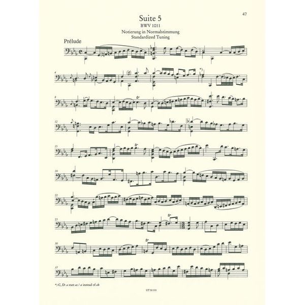 Wiener Urtext Edition Bach Suiten for Violoncello