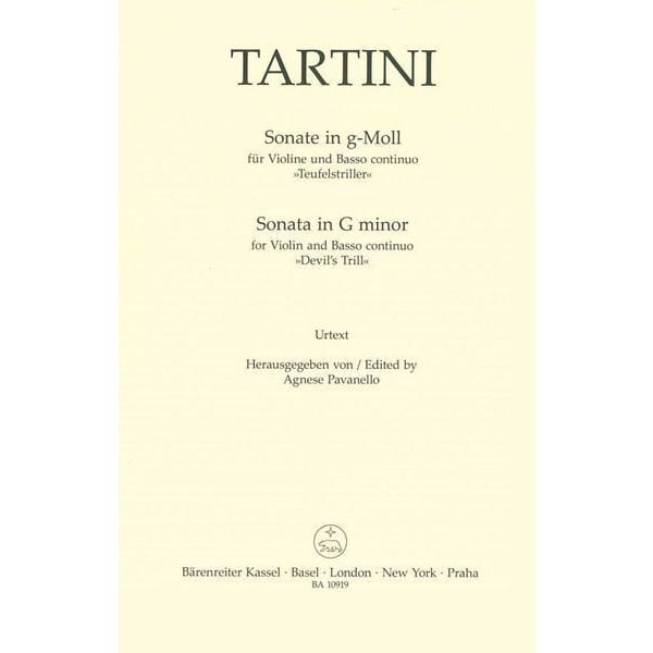 Brenreiter Tartini Sonate g-Moll Violin