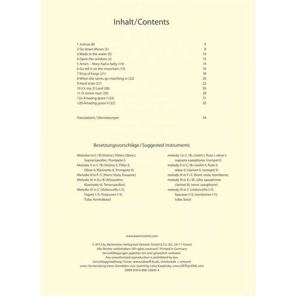 Brenreiter combocom Spirituals