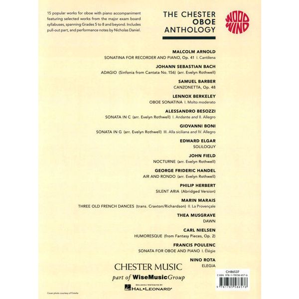 Chester Music Oboe Anthology