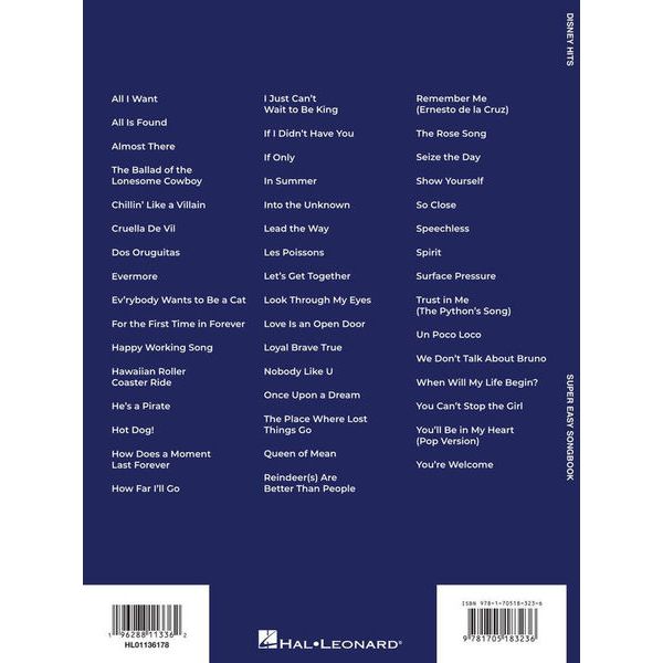 Hal Leonard Disney Hits Super Easy