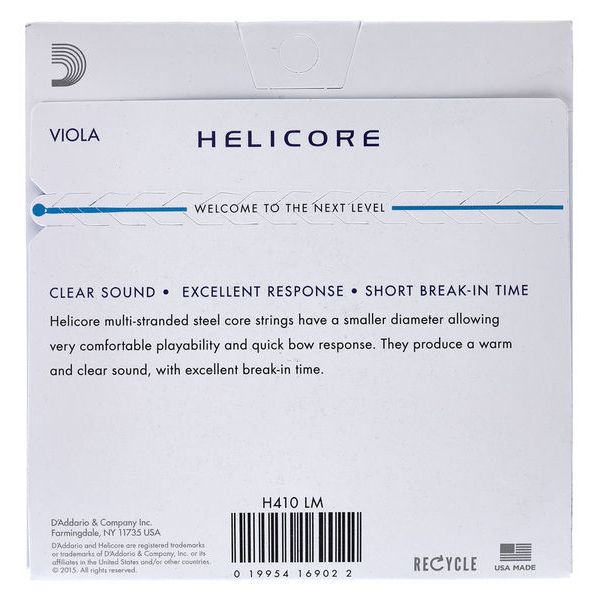 Daddario H410-LM Helicore Viola