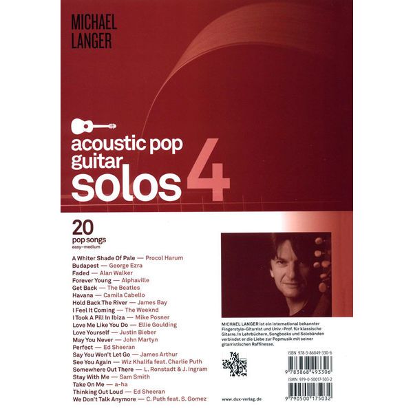 Edition Dux Acoustic Pop Guitar Solos 4