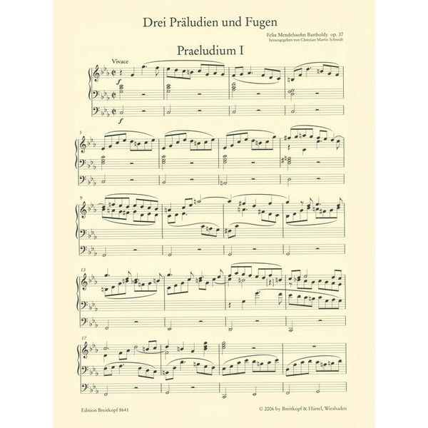 Breitkopf & Hrtel Mendelssohn Orgelwerke 1