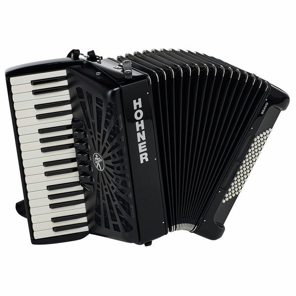 Hohner Bravo III 72 Black silent key