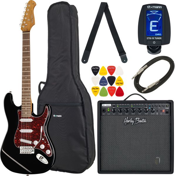 Harley Benton ST-62BK Hot Rod Bundle