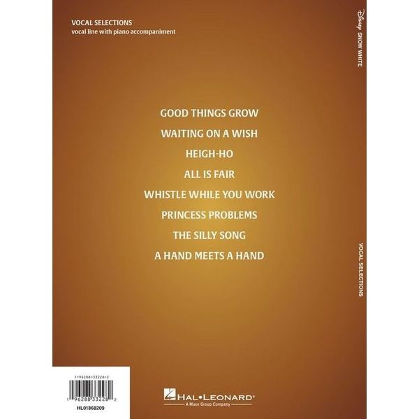 Hal Leonard Snow White Vocal Selections