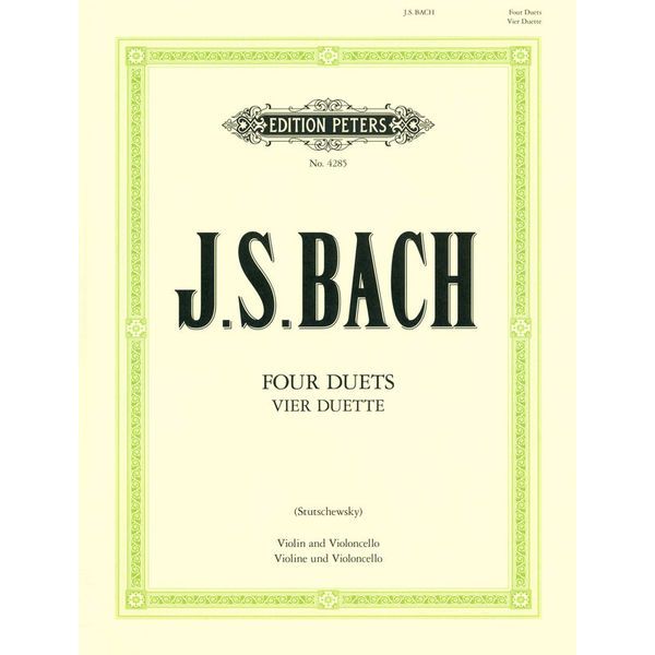 Edition Peters Bach Duette Violine und Cello