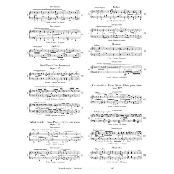 Henle Verlag Brahms Klavierstücke