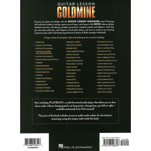Hal Leonard 100 Rock Lessons Guitar