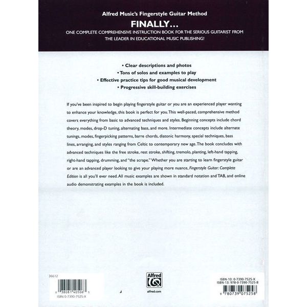 Alfred Music Publishing Fingerstyle Guitar Methode
